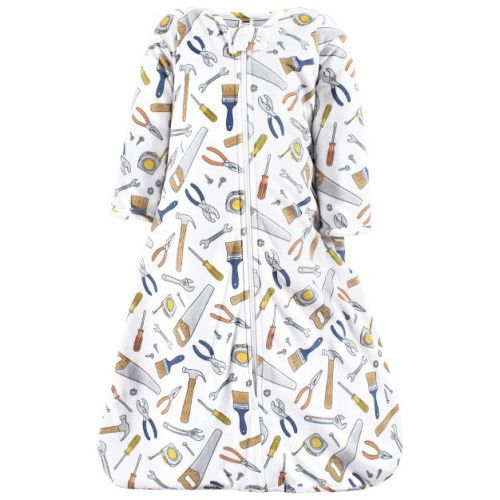 Hudson Baby Long Sleeve Plush Faux Fur Sleeping Bag, Wearable Blanket, Construction Work, 6-12 Months