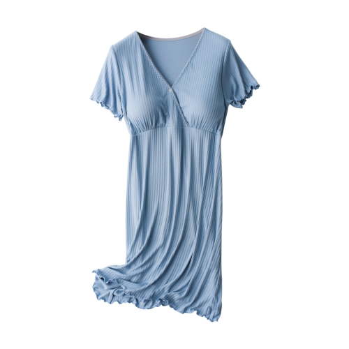 yievot Womens Maternity Nightgown with Built-in Bra Short Sleeve Nursing Dress Breastfeeding Sleepwear for Women