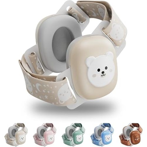 Floriogra Baby Headphones for Noise - Infant Ear Muffs Noise Protection - CE & ANSI Certified - Babies Noise Cancelling Headphones - Baby Ear Protection for 3 Months to 4 Years(beige)