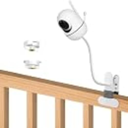 Baby Monitor Mount Compatible with HelloBaby HB6550/HB65/HB66/HB248,ANMEATE SM935E Baby Monitor Camera 15.7 inches Flexible Clip Clamp Mount Long Gooseneck Arm, Baby Monitors Holder Without Tools