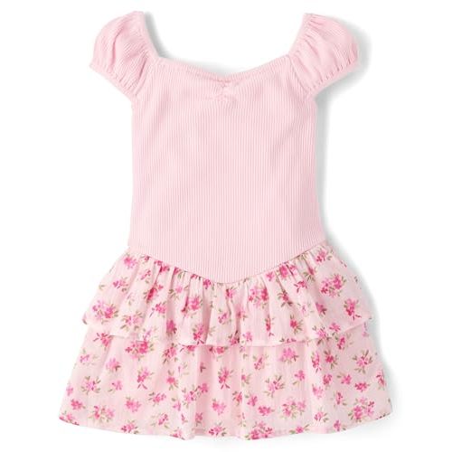 The Children's Place Baby-Girls and Toddler Tiered Dress, Short Sleeve