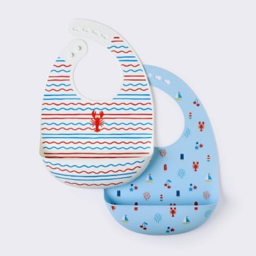 Silicone Bibs, 4th of July - Americana - 2pk - Cloud Island™