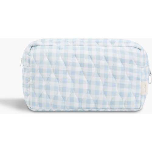 Toiletry Pouch, Blue Gingham - Gooselings | Maisonette