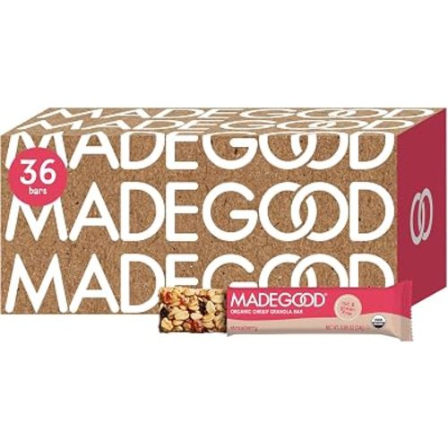 MadeGood Strawberry Granola Bars (36 Count, 0.85oz Each) Contain Nutrients from Vegetables, Gluten Free