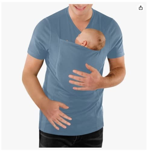 Dad Baby Carrier Shirt - Light Blue
