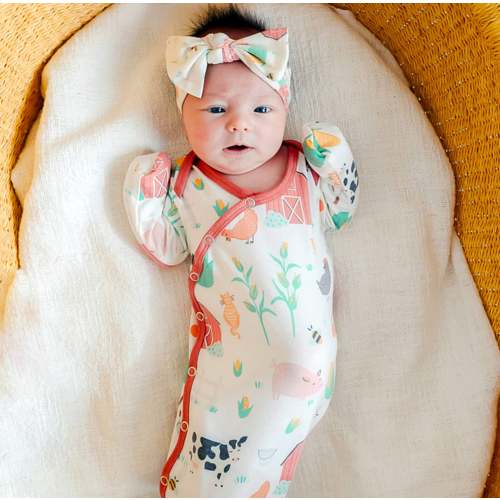 Newborn Knotted Gown - Farmstead