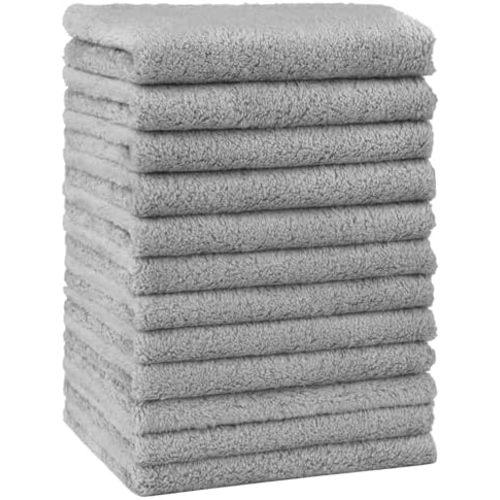 HOMEXCEL Baby Washcloths 12 Pack Microfiber Coral Fleece Soft Wash Cloths