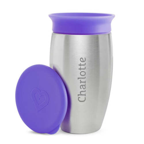 Miracle® Stainless Steel 360° Personalized Cup, 10oz | Munchkin