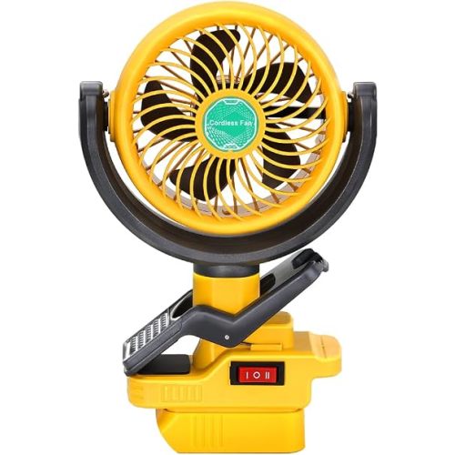 Cordless Clip-on Fan Compatible with Dewalt 20V & 60V Battery(Tool Only)