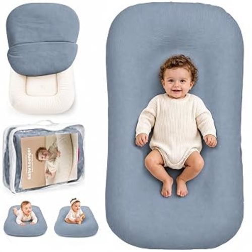 Baby Lounger, Infant Support Cushion for Newborn 0-24 Months