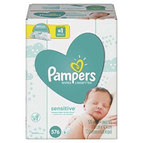 Pampers Sensitive Wipes.