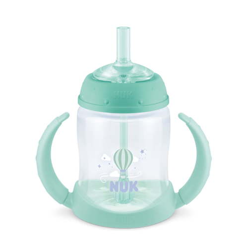 NUK Learner Infant Toddler Straw Cup, 5oz Straw Sippy Cup 6+ Months, 1 Pack, Teal, Unisex