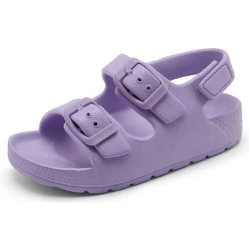 INMINPIN Toddler Boys Girls Buckle Sandals Comfort Open Toe Sandal with Adjustable Back Strap