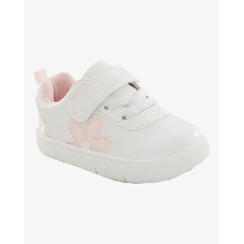 Every Step® First Walker  Flower Casual Sneakers - White | Carter's