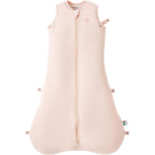 Momcozy Sleep Sack for Baby 6–12 Months, 1.5 TOG Baby Wearable Blanket with Supportive Plush Filling, Two-Way Zipper for Easy Diaper Changes, Snap-Fit Design for Growing Babies, Medium, Pink