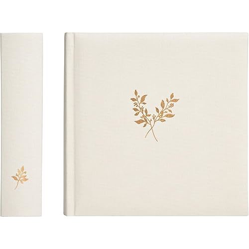 Elegant Linen Photo Album - 200 Acid-Free Pockets for 4x6 Pics - Perfect for Weddings & Gifts