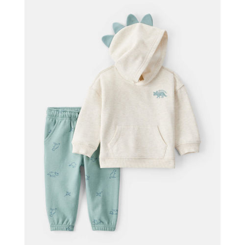 Baby Boy DayDream Fleece Dinosaur Print Long-Sleeve Tee & Pant Set - Carter's | Carter's