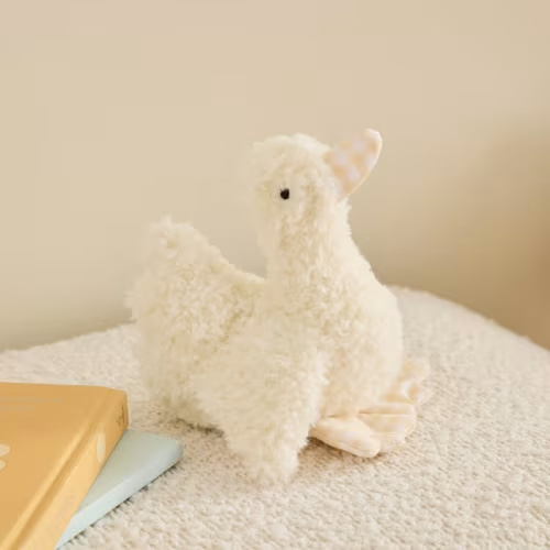 Adairs Kids - Easter Duckling White Gingham Soft Toy | Adairs