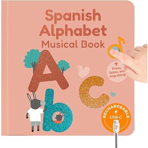Cali's Books Spanish Nursery Rhymes Sound Book for Babies and Toddlers 1-3 | Baby Books with Spanish Songs for Kids | Libros en Español par Bebes (Spanish ABC)