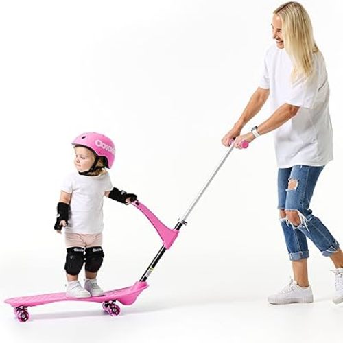 Ookkie Kids Learner Skateboard, Helps Develop Balance & Self Confidence, 4-in-1 Skateboard, Easy Setup, Gift Idea