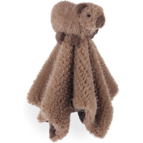 Apricot Lamb Capybara Security Blanket for Babies, Soft Loveys for Baby Boy and Girl, 14 Inches for Infant and Toddlers