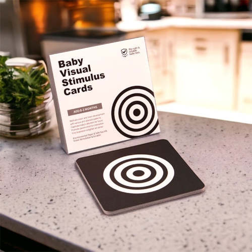 Baby Montessori Visual Stimulation Black White High Contrast Flash Cards 0-3 or 3-6 months You pick