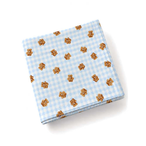 Bamboo Baby Swaddle – Blue Teddy Picnic | Soft & Breathable – SpearmintLOVE