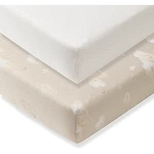 Burt's Bees Baby Essential Organic Cotton Fitted Crib Sheet, Breathable for Boy Girl Standard Crib & Toddler Mattresses