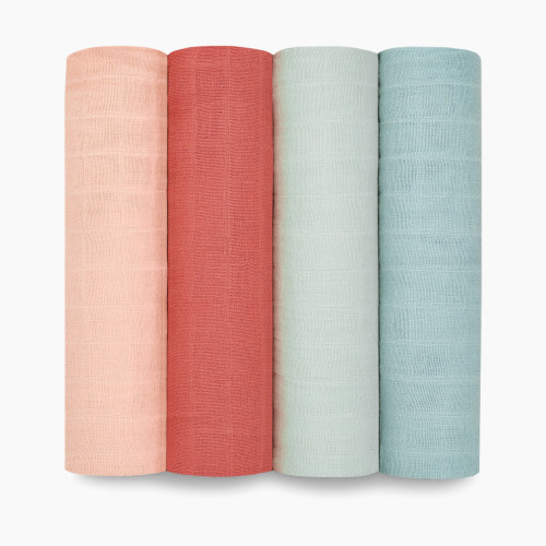 Aden + Anais Cotton Muslin Swaddle 4-Pack - Mother Earth   Organic