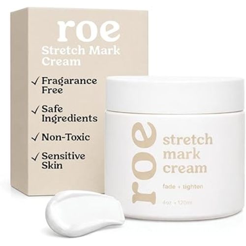 Roe Wellness- Stretch Mark Cream for Pregnancy & Prevention | Great For Moms W/ Sensitive Skin | Plant-Based Hydration, Increases Skin Elasticity and Firmness (Stretch Mark Cream)
