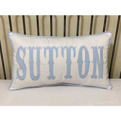 Personalized Applique Pillow with Name Personalization, Nursery Accent Pillow, Dorm Pillow