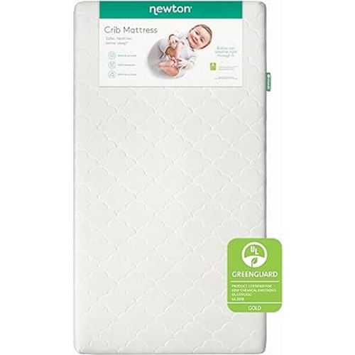Newton Baby Crib Mattress and Toddler Bed - 100% Breathable Proven to Reduce Suffocation Risk, 100% Washable, 2-Stage, Non-Toxic Better Than Organic, Removable Cover - Deluxe 5.5" Thick- White