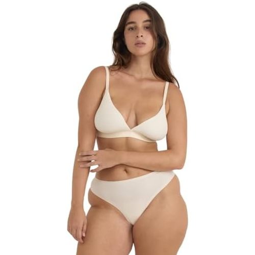 Organic Basics Womens Core Wirefree Ribbed Cotton Triangle Bralette