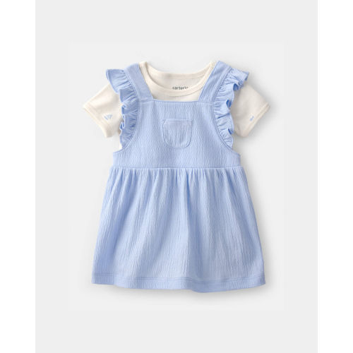 Baby Girl 2-Piece Jumper Dress Set - Blue - Carter's | Carter's