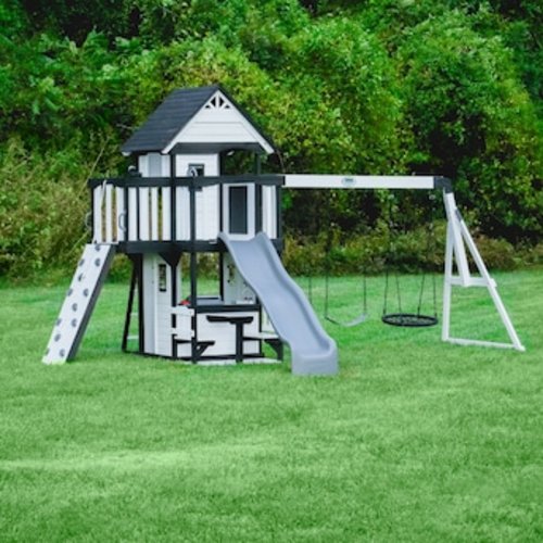 Backyard Discovery White Canyon Creek Residential Wood Playset in the Wood Playsets & Swing Sets department at Lowes.com