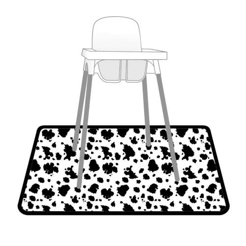 Cowhide Splash Mat - A Waterproof Catch-All for Highchair Spills and More!