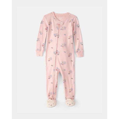Baby Girl Easter Bunny 100% Cotton Snug Fit 1-Piece Pajama Set - Pink | Carter's