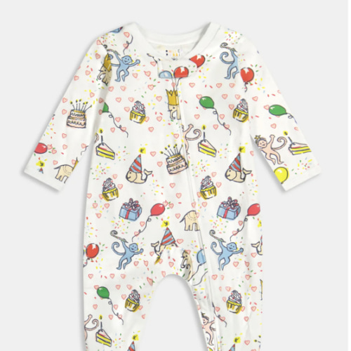 Infant Birthday Bonanza Zipper Footie