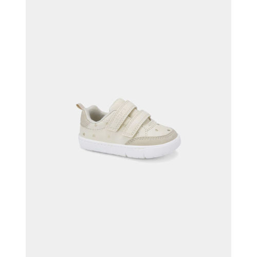 Baby Girl Every Step® First Walker Heart Sneakers - Cream | Carter's
