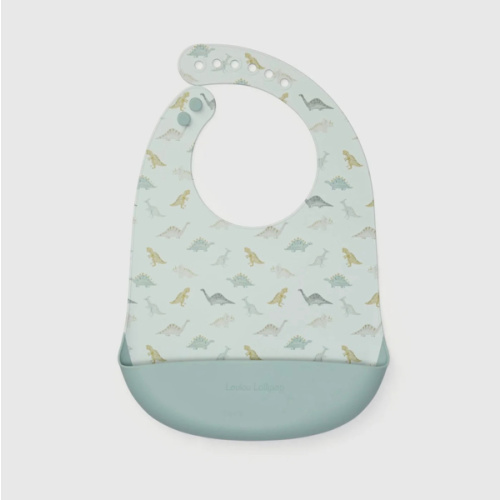 Silicone Bib Printed - Dino Friends