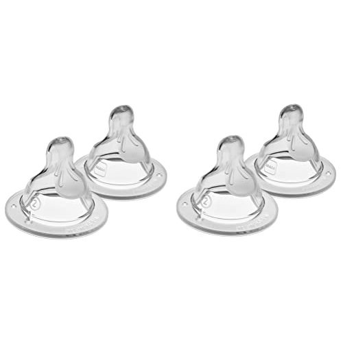 MAM Bottle Nipples Medium Flow Nipple Level 2, for 2+ Months, SkinSoft Silicone Nipples for Baby Bottles, Fits All MAM Bottles, 4 Pack