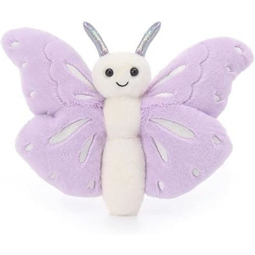 Apricot Lamb Purple Butterfly Stuffed Animals Soft Cute Plush Toys 7.5''