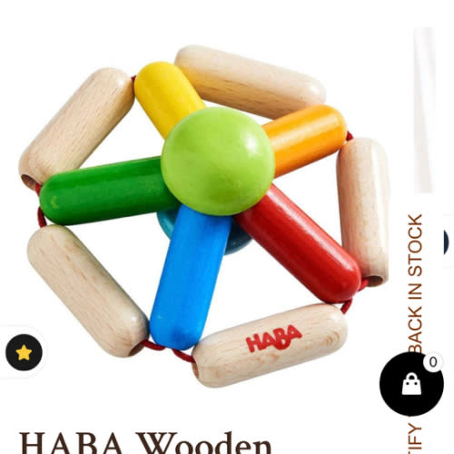 Haba Clutching Toy Carousel Rattle | Baby Toys- Blue Otter Toys