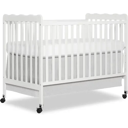Dream On Me Carson Classic 3-in-1 Convertible Full-Size Baby Crib in White, GreenGuard Gold & JPMA, 4 Mattress Heights, Converts to Day & Toddler Bed, Locking Wheels, Classic Nursery Design