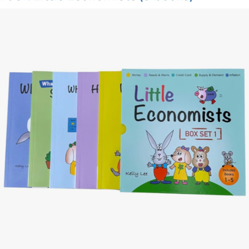 Little Economists Box Set 1 (Books 1-5: Money, Spending Wisely, Credit Cards, Inflation, Supply & Demand. Financial Literacy Books for Ages 4-8, Great for Classrooms, Homeschoolers, Teachers, Parents)