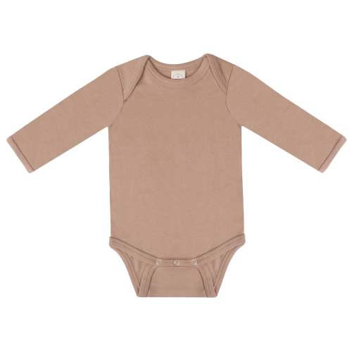 Long Sleeve Bodysuit in Ginger Snap Organic Cotton