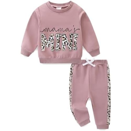 Toddler Baby Girl Clothes Long Sleeve Crewneck Sweatshirt with Pants Spring Fall Winter Outfits