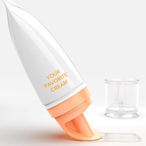 Eli & Ali Tush Swiper - Diaper Cream Applicator Fits Most Creams Orange 1pk | Hands Free Diaper Rash Cream & Butt Paste Applicator, Mess-Free Travel Ready & Hygienic Alternative to Diaper Cream Spatula
