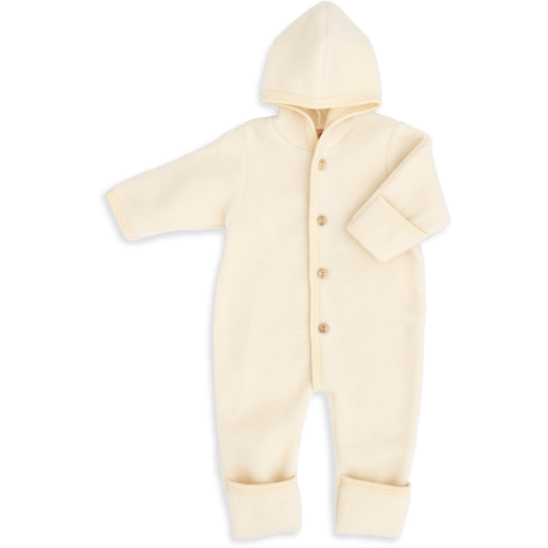 Hooded wool fleece overall