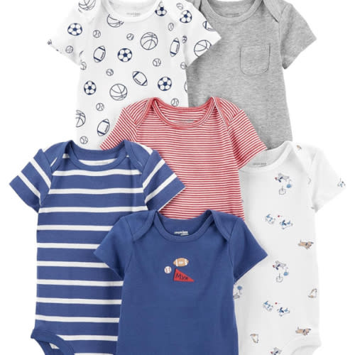Simple Joys by Carter's Baby Boys' 6-Pack Short-Sleeve Bodysuit